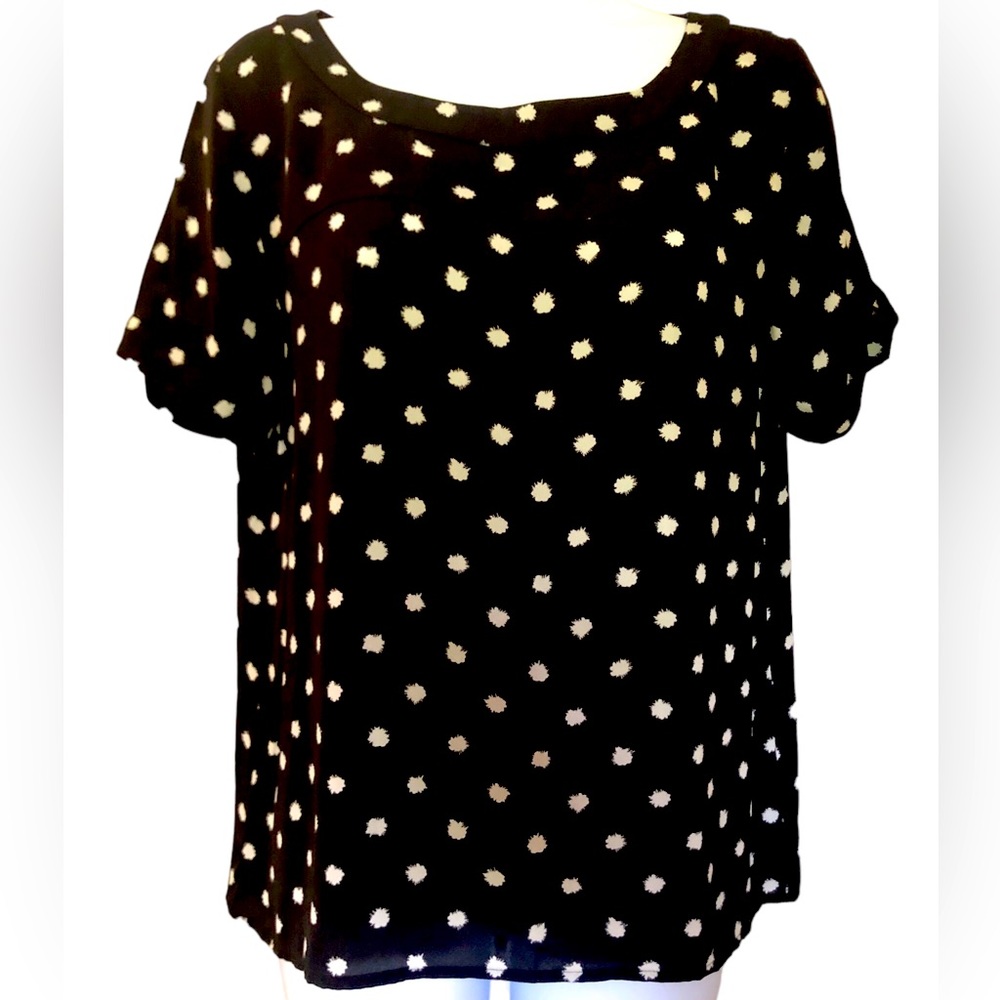 Ann Taylor LOFT Black and White Blouse Size XS